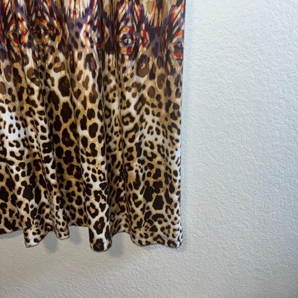 Spense Women's Maxi Dress XL Multicolor Viscose Spandex Patterned Leopard Print - Picture 4 of 8